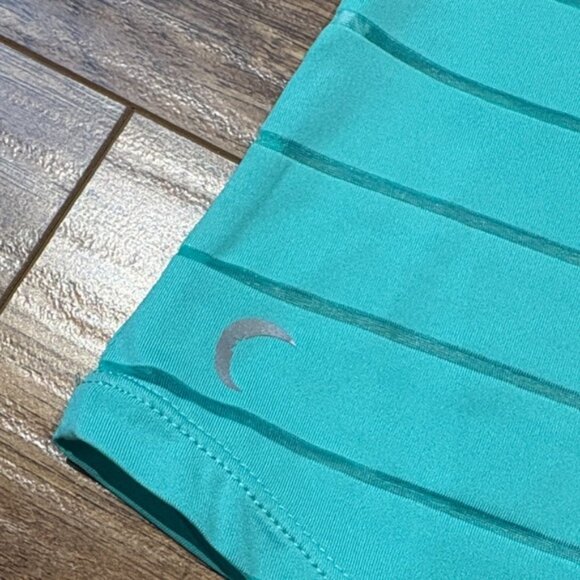 Zyia Active Havana Tank in mint green Lightweight Striped Mesh - Picture 7 of 7